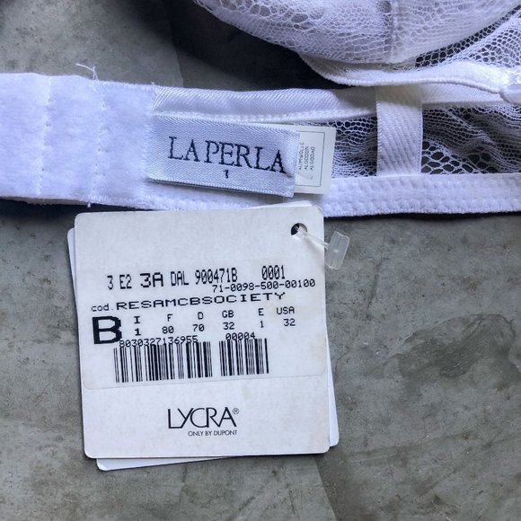 new LA PERLA white lace underwire bra Sz 32B - Picture 2 of 6